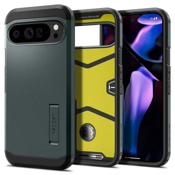Google Pixel 9 Pro XL Spigen Tough Armor Case Cover, Green
