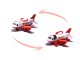 Kids Toy Transport Cargo Transporter Aircraft Airplane + 3 Fire Engines