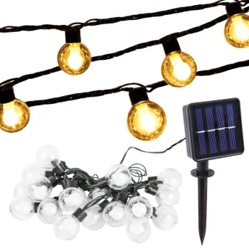 Solarinė sodo girlianda 20 LED, šiltai balta