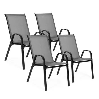 MultiGarden Garden Chair Set, 4 pcs, Grey
