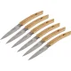 Laguiole Jean Dubost Table Knife Set 6 pcs, Oak Wood