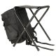 Folding fishing camping chair with backpack 10L black