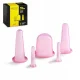 4Fizjo FACE+ Silicone Facial Massage Cupping Set, Pink, 5 pcs
