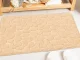 Soft Absorbent Bathroom Mat, 80x50 cm, Beige