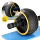 4Fizjo AB Wheel XL Abdominal Exercise Roller, Black/Yellow