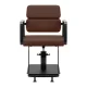 Hairdressing Chair Gabbiano Porto Chocolate with Black Base
