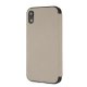 BMW Logo Imprint Folio Case for iPhone Xr - Beige