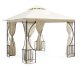 MultiGarden Garden Gazebo 3x3m with 4 Side Walls, Beige