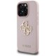 Guess Grained Big 4G Logo Case for iPhone 16 Pro Pink