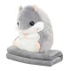 Plush Hamster with Cuddle Blanket 2-in-1