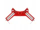 Corner woodworking clamp with metal jaws, 75 mm, red