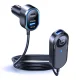 3mk Double Car Charger 135W PD QC PPS USB-C + USB-A, Black