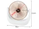 Wireless Desk Fan, White/Gold