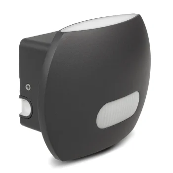 Maclean MCE366 LED Wall Lamp with PIR Sensor, 20W, 1600lm, IP65, Grey