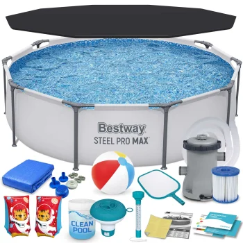Bestway 56408 Power Steel Frame Pool 305 x 76 cm with Accessories