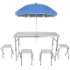 Trizand Camping Set: Folding Table and 4 Chairs