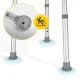 4Fizjo 1488 Rectangular Shower Stool, White/Grey