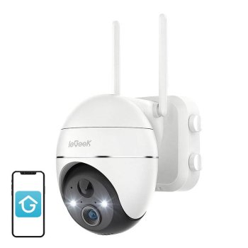 Wireless Outdoor Security Camera ieGeek ZS-GX1S 3MP 2K WiFi 5200mAh