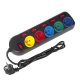 Maclean MCE204M Power Strip, 5 Outlets with Switches, 1.5m, Multicolor
