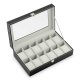 Watch Box for 12 Watches Massido MS-710, Black, Beige