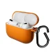 Puro Icon Silicone Case for AirPods Pro 3 with Carabiner, Orange