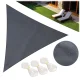 Plonos 488600 Triangular Sun Shade Sail 4x4x4m, Grey