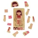 Wooden educational puzzle \"Montessori\" anatomy, studying the parts of the body, girl