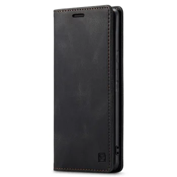Google Pixel 6 Pro AUTSPACE Magnetic Book Case Cover, Black