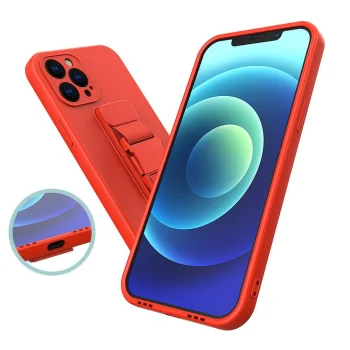 Telefono dėklas iPhone 13 Pro su reguliuojama virvele, 1 mm, tamsiai mėlynas