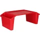 Portable Laptop Table with Organizer, Red
