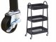 Metal Rolling Storage Cart, 3 Tiers, Black