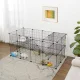 Leobert Modular Playpen for Small Animals, 2 Levels, Black