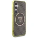 Guess 4G Glitter Triangle Buttons MagSafe Case for Samsung Galaxy S25 Brown