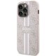 Guess 4G Printed Stripes MagSafe Case for iPhone 15 Pro, Pink