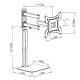 Maclean MC-771A TV Wall Mount with Shelf, 23\"-43\", 25kg, VESA 200x200, Black