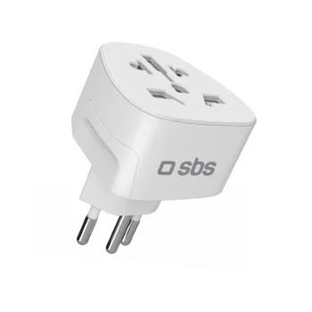 SBS Universal Travel Adapter for Switzerland (Type J), White