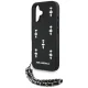 Karl Lagerfeld Saffiano Crystals w/Chain Case for iPhone 16, Black