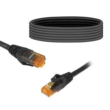 LTC UTP Cat6e Network Cable RJ45 10m, Black