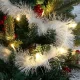 Christmas tree garland with soft needles, 5.4 m, white