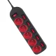 Maclean MCE204 5-Way Power Strip with Individual Switches, 1.5m