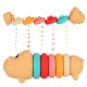 Educational Pyramid Tower Building Blocks Montessori Sensory Puzzle with Numbers, 7 elements