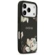 Guess Grained Flowers Classic Logo MagSafe Phone Case Cover iPhone 17 Pro - black