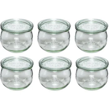 Weck Tulip Glass Preserving Jars 580 ml, Set of 6