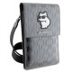 Karl Lagerfeld Saffiano Monogram Choupette telefona somiņa Sudraba