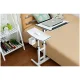 Universal Laptop Table on Wheels, Pearl White