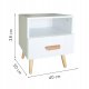 ModernHome Nightstand with Drawer Bedside Table, White