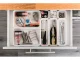Modular Cutlery Drawer Organizer XXL, 8 Pieces, White/Grey