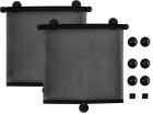 Car Side Window Sunshade Sun Visor Curtain Blind 2 pcs, Black