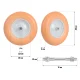 Humberg Flat-Free Wheelbarrow Wheel 4.00-8, Orange and White