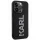 Karl Lagerfeld iPhone 15 Pro Max Case 3D Rubber Glitter Logo, Black